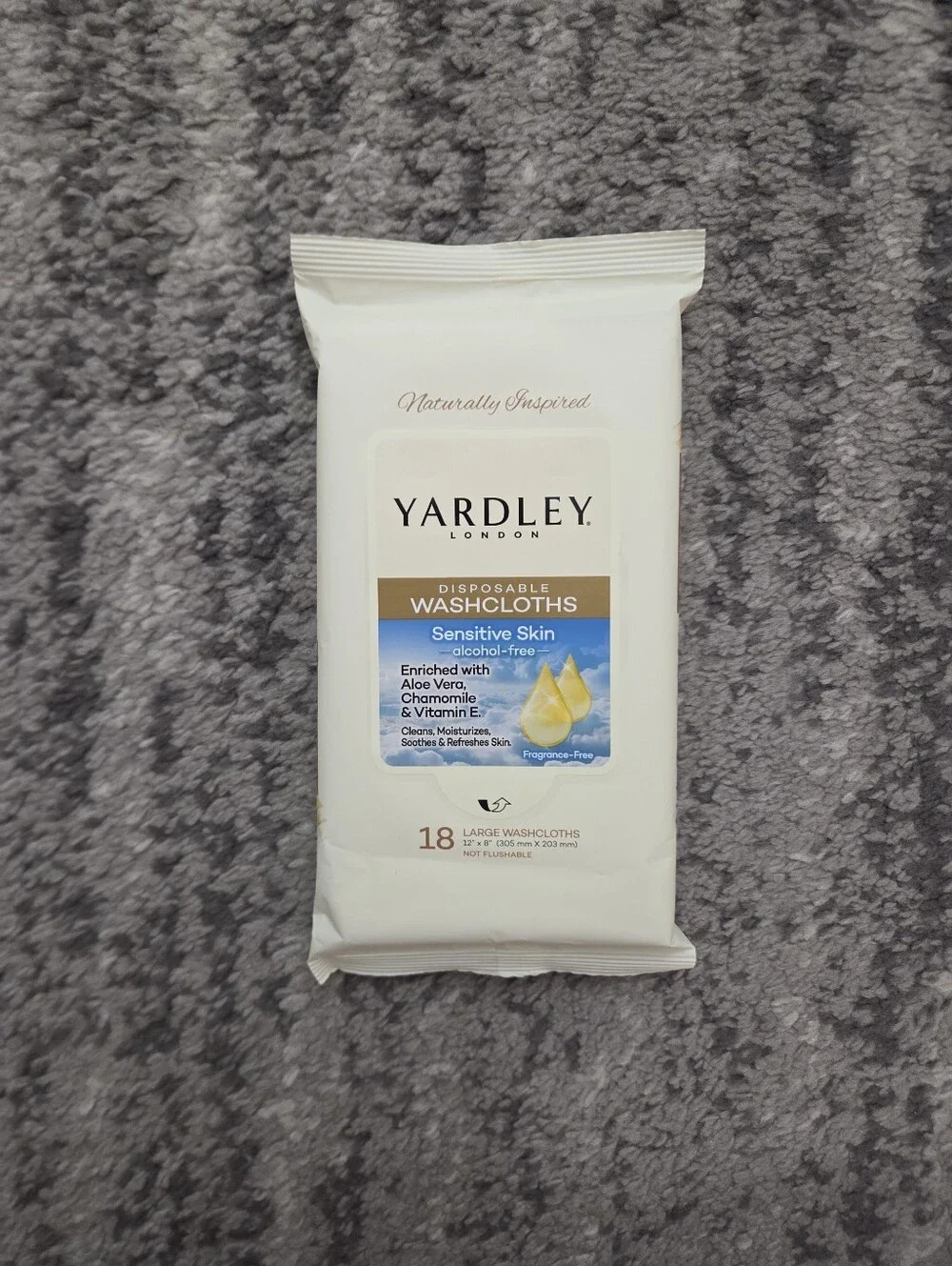 Yardley London Disposable Washcloths Bundle (Set of 2 Packs, 36 Wipes Total) - S